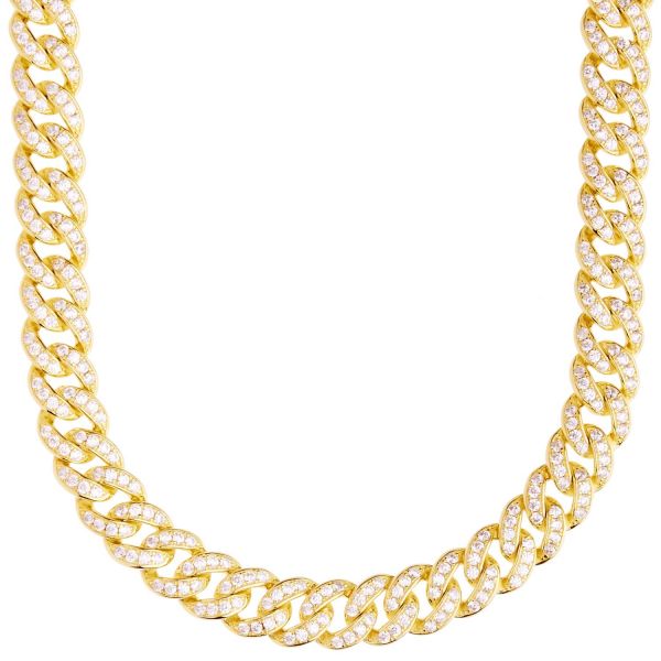 Premium Bling Sterling 925er Silber Miami Cuban Chain - 9mm