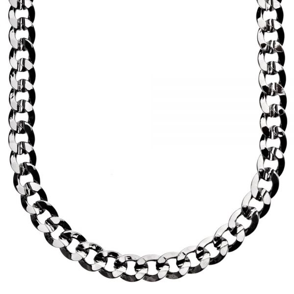 Iced Out Bling Hiip Hop Curb Collier - 8mm noir