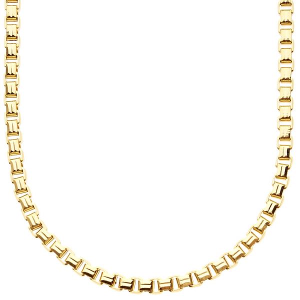 Iced Out Bling Chain BOX CARRÉ - 4mm gold - 90cm