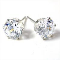 925 Sterling Argent Iced Out Bling Clou d'oreille - circulai 925 Sterling Argent Iced Out Bling Clou d'oreille - circulai