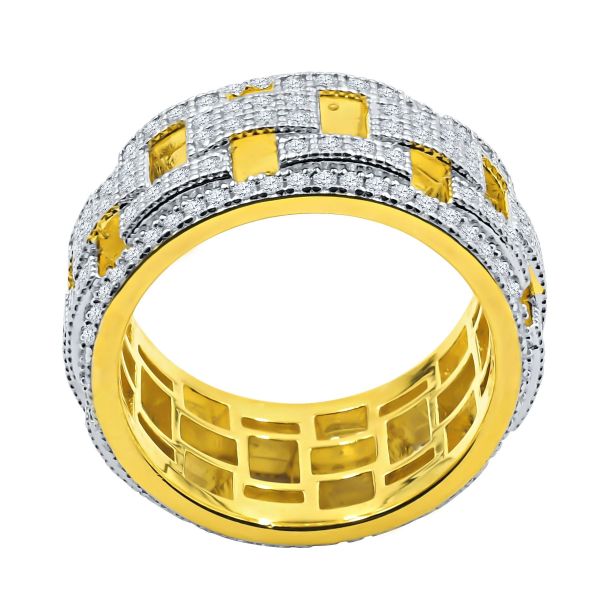 L'argent 925 Sterling Iced Out Bagues - CONNECT gold