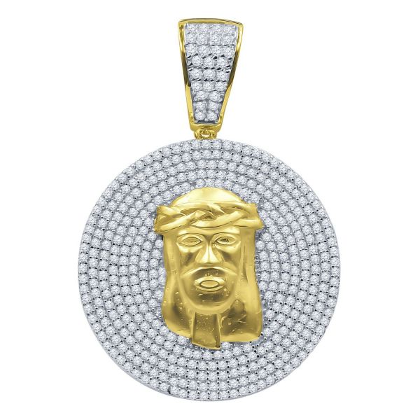 925 Sterling Argent 3D Penditif - SAINTLY JESUS Medallion