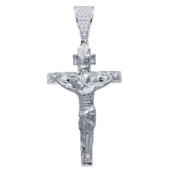 925 Sterling Silber 3D Anhänger - DIEFORM Jesus Kreuz