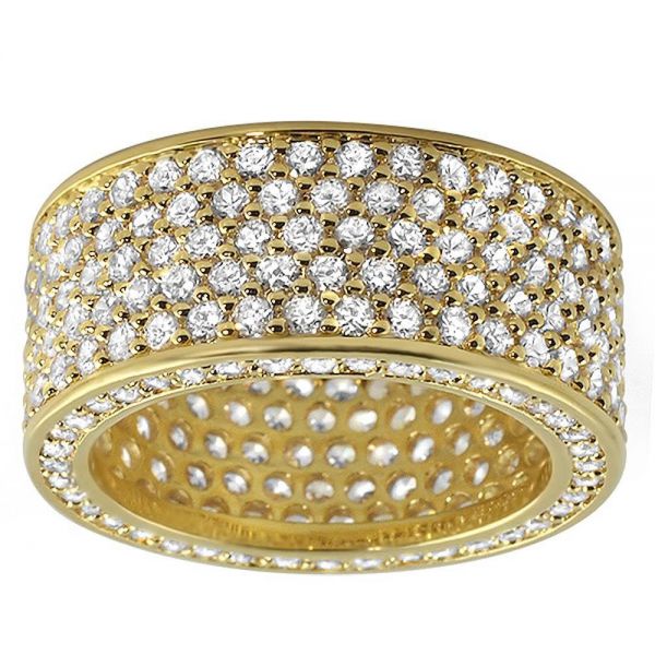 Iced Out Bling Micro Pave Bague - 360 ETERNITY lemonade