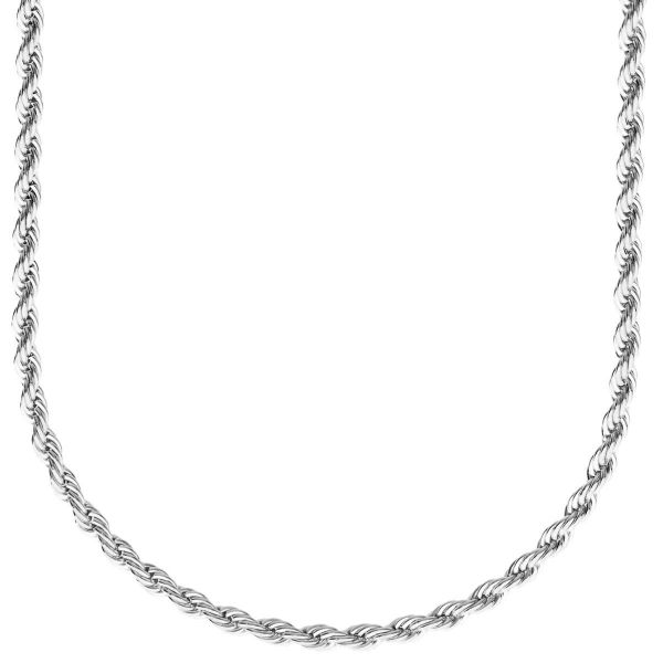 Fashion Unisex Rope Chain - 3mm silver