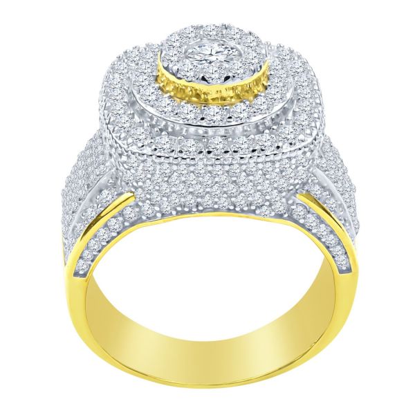 Sterling 925er Silber Micro Pave Ring - DOME