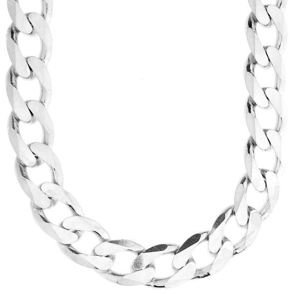 Sterling 925 Argent Gourmette Chaîne - CURB 15mm