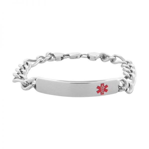 Bracelet pour homme avec caducée rouge