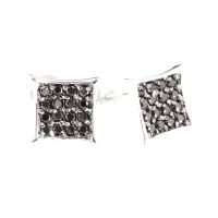 Aperçu: Sterling 925 Argent MICRO PAVE Clou d'oreille - ICE noir 8mm Aperçu: Sterling 925 Argent MICRO PAVE Clou d'oreille - ICE noir 8mm