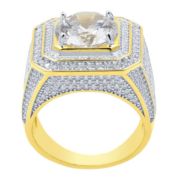 Sterling 925er Silber Iced Out Ring - PALATIAL