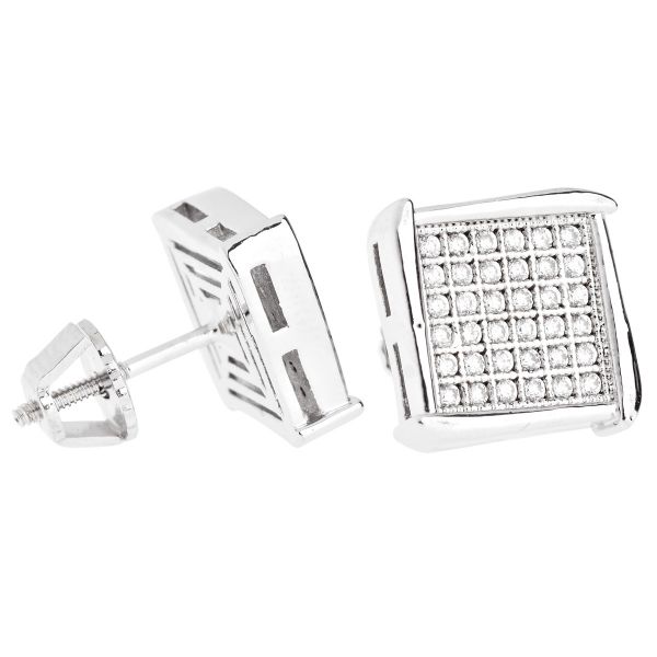 Iced Out Bling Micro Pave Ohrstecker - NOOK 10mm