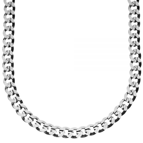 Iced Out Bling Hiip Hop Curb Collier - 6mm noir