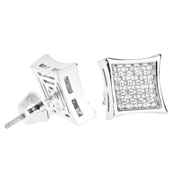 Iced Out Bling Micro Pave Ohrstecker - K-KITE 10mm