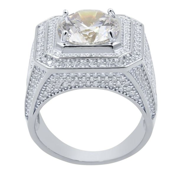 Sterling 925er Silber Iced Out Ring - PALATIAL