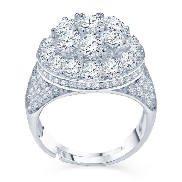 Sterling 925er Silber Micro Pave Ring - ANGELIC