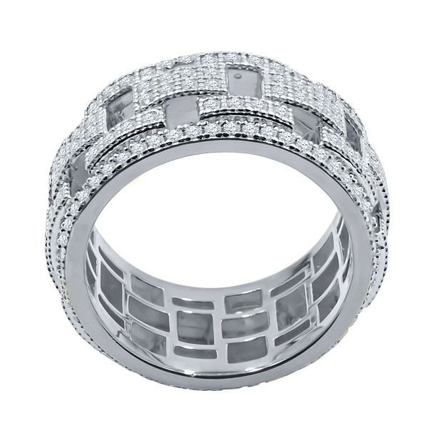 Sterling 925er Silber Iced Out Ring - CONNECT gold