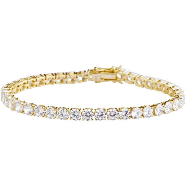 Prime Bling 925 Bracelet en Argent - TENNIS 5mm gold