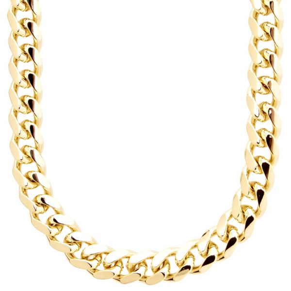 Iced Out Bling MIAMI CUBAN CURB CHAIN - 10mm gold