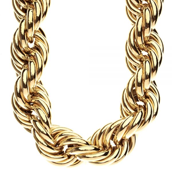 Heavy Rope DMC Style Hip Hop Kordelkette - 30mm gold 90cm