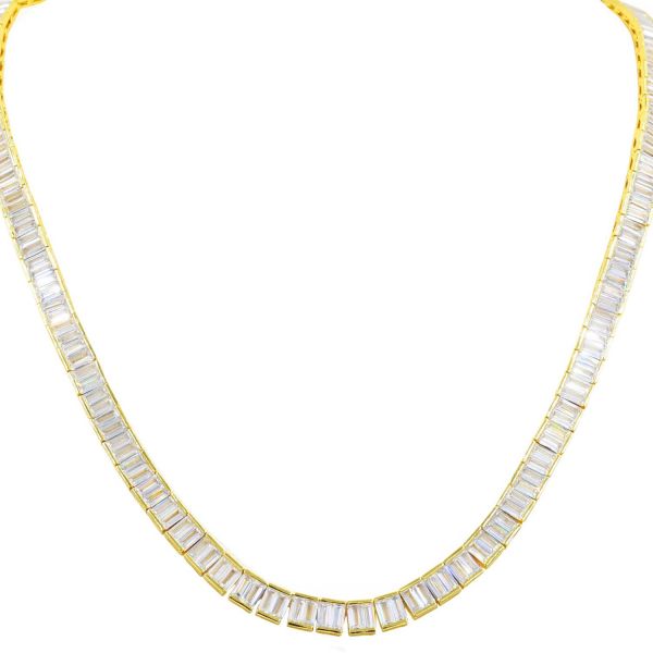 Iced Out Zirconia Tennis Chain - GLAMOROUS SQUARE 6mm gold