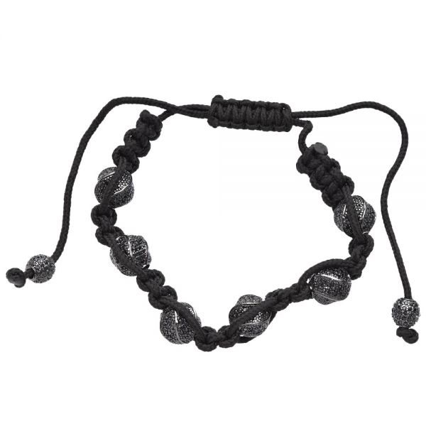 Micro Pave Beads Armband - LUX schwarz