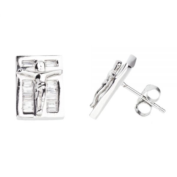 Sterling 925 Silver Earrings - JESUS