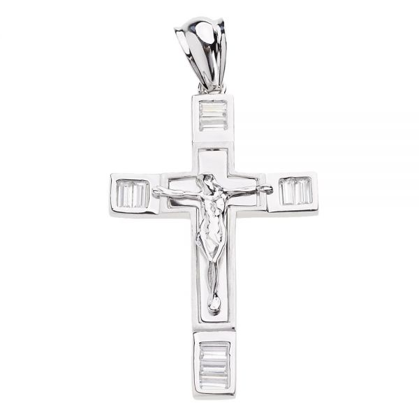925 Iced Out Sterling Silber Kreuz - BLISS