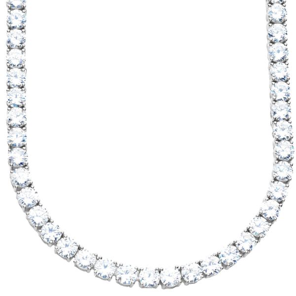 Premium Bling - Sterling 925 Silver CZ Necklace - 5mm - 45cm