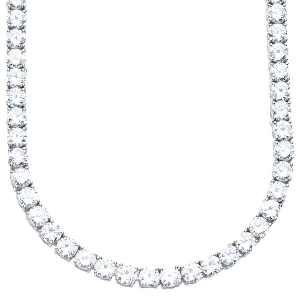 Premium Bling - Sterling 925 Silver CZ Necklace - 5mm