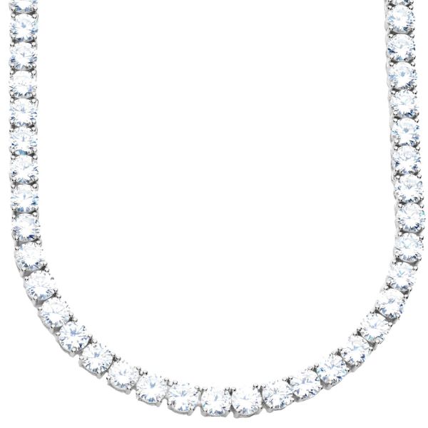 Premium Bling - Sterling 925 Argent CZ Chaîne - 5mm - 45cm