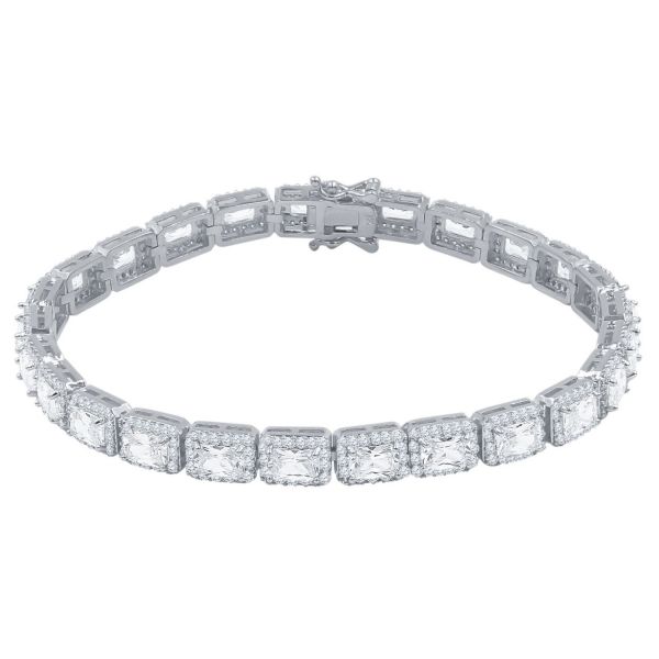 Iced Out Bling SQUARE TENNIS Armband - 6mm
