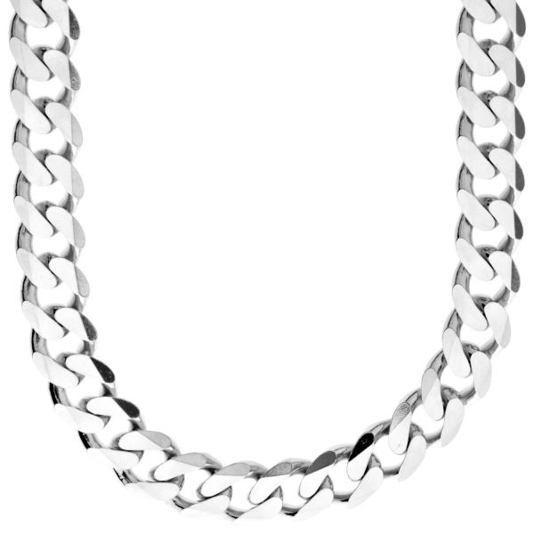 Sterling 925 Argent Gourmette Chaîne - CURB 11mm